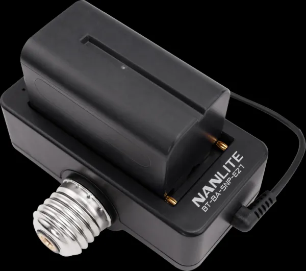 Nanlite NPF Battery Adapter with E27 Head