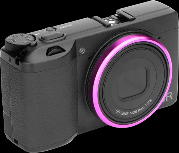 NiSi Ring Caps For Ricoh GR IIIx Rose Red & Silver