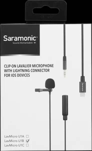Saramonic LavMicro U1B Lavalier mic for w/ lightning connector for (6M)