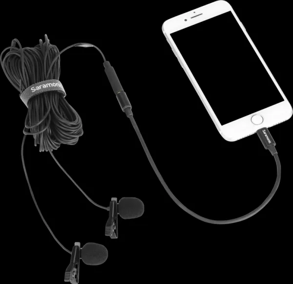 Saramonic LavMicro U1C Lavalier mic for w/ lightning connector (6M) Dual /2-person