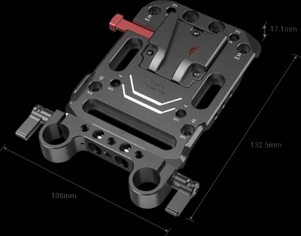 SmallRig 3016 Battery Plate V-Mount w Rod Clamp
