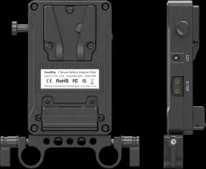 SmallRig 3498 Battery Adapter Plate V-Mount (Basic Version) with Dual Rod Clamp