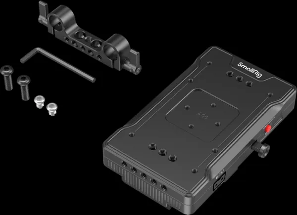 SmallRig 3203 Battery Adapter Plate V-Mount w Dual 15mm Rod Clamp