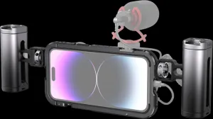 SmallRig 4078 Mobile Video Cage Kit (Dual Handheld) For iPhone 14 Pro Max