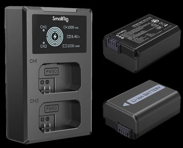 SmallRig 3818 NP-FW50 Battery & Charger Kit