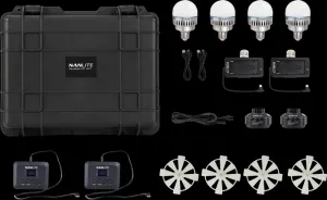Kit Nanlite Pavotube T8-7X-4 Light kit  & Pavobulb 10C 4 Bulb kit