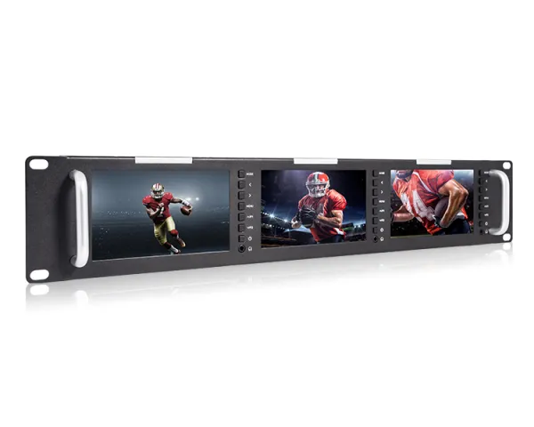 Feelworld T51 Triple 5" 2RU 800×480 vysielaný LCD monitor pre montáž do stojana 14374