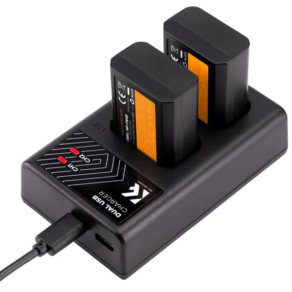 K&F Concept Dvojitá batéria pre digitálny fotoaparát K&F FW50 1030mAh s dvojkanálovou... 22959