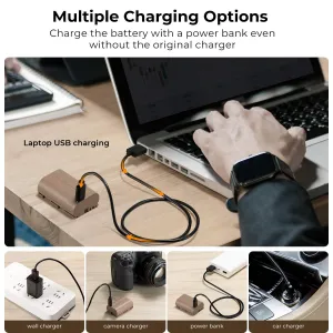 K&F Concept K&F LP-E6NH 2250mAh, batéria typu C s priamou montážou fotoaparátu 28254