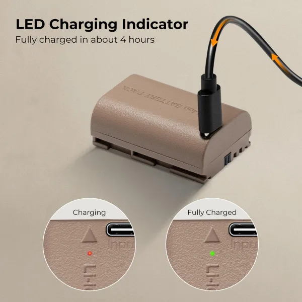 K&F Concept K&F LP-E6NH 2250mAh, batéria typu C s priamou montážou fotoaparátu, *2ks 28256