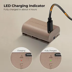 K&F Concept K&F LP-E6NH 2250mAh, batéria typu C s priamou montážou fotoaparátu, *2ks 28256