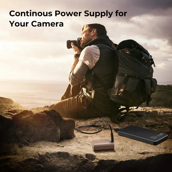 K&F Concept K&F LP-E6NH 2250mAh, batéria typu C s priamou montážou fotoaparátu, *2ks 28256