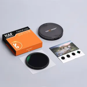 K&F Concept 77 mm Nano-X variabilný/fader ND filter, ND32-ND521, W/O čierny 18619