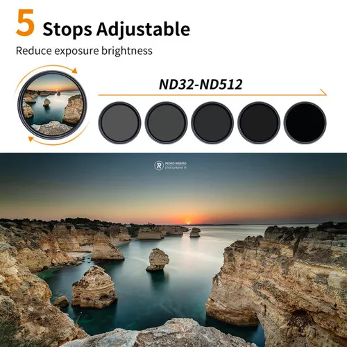 K&F Concept 77 mm Nano-X variabilný/fader ND filter, ND32-ND521, W/O čierny 18619
