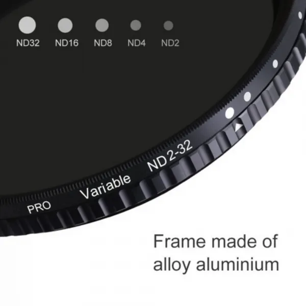 K&F Concept 77 mm XV38 Nano-X Variabilný/Fader ND Filter, ND2~ND32, W/O čierny 18599