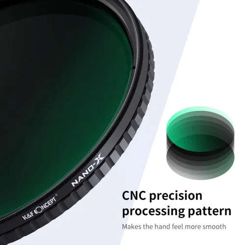 K&F Concept 77 mm Nano-X variabilný/fader ND filter, ND32-ND521, W/O čierny 18619