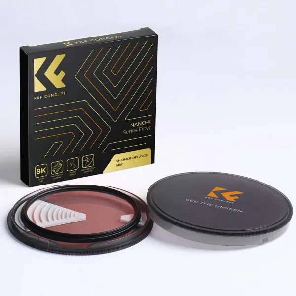 K&F Concept K&F 62 mm trblietavý difúzny filter s optickým sklom a trblietavý efektový... 22980