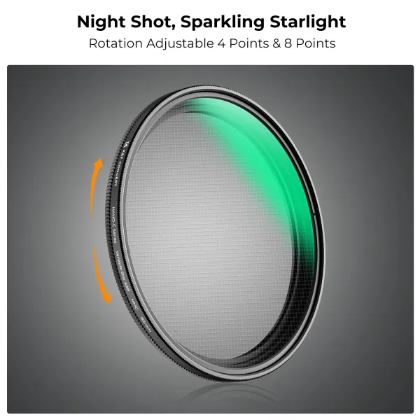 K&F Concept Filter K&F 67MM Variable Star 4-8, optické sklo so zeleným povlakom 28330