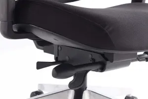 MERCURY Ergonomická kancelárska stolička OAMA PLUS, čierna, pre vysoké postavy