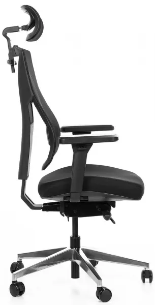 MERCURY Ergonomická kancelárska stolička OAMA PLUS, čierna, pre vysoké postavy
