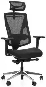 MERCURY Ergonomická kancelárska stolička OAMA PLUS, čierna, pre vysoké postavy