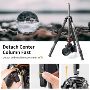 K&F Concept Cestovný statív K&F 1,7 m z uhlíkových vlákien Max. výška, ľahký statív,... 23766