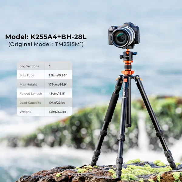 K&F Concept K&F 1,7 m hliníkový statív pre prenosný fotoaparát Cestovný statív s... 23780