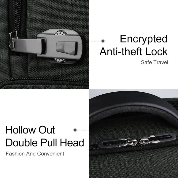 K&F Concept Cestovný batoh na notebook Beschoi s uhlopriečkou 15,6 palca 21861