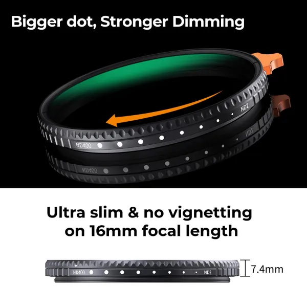 K&F Concept K&F 105MM XV56 Nano-X Slim Variable/Fader NDX, HD, ND2~ND400, Vodotesný,... 30848