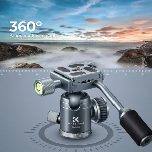K&F Concept K&F 26 mm kovová statívová guľová hlava s rukoväťou otočnou panoramatickou... 28615