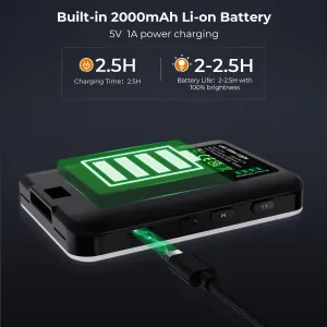 K&F Concept K&F svetlo klip na telefón, 4W, kapacita batérie 2000mAh, CRI95+, teplota... 28350
