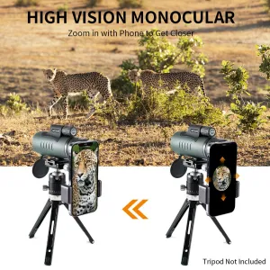 K&F Concept 12X50 BAK4 IP68 vodotesný hranolový monokulár a súprava adaptéra pre smartfón 21503