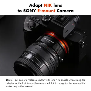 K&F Concept Adaptér K&F Nikon na Sony pre Nikon AI F Mount Lens na E NEX Mount... 23789