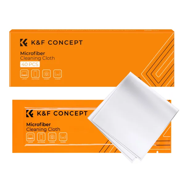 K&F Concept K&F 40ks* Súprava čistiacej handričky z mikrovlákna, 15*15cm, biela, suchá,... 23770