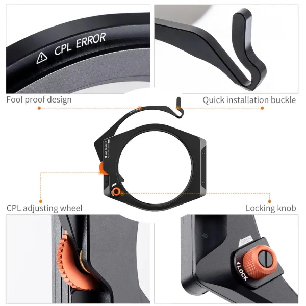 K&F Concept Špičkový systém štvorcovej konzoly K&F, so vstavaným 95 mm CPL, s... 23672