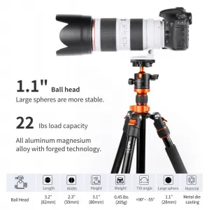 K&F Concept Profesionálna guľová hlava statívu s kapacitou 10 kg KF31-023V3 22917