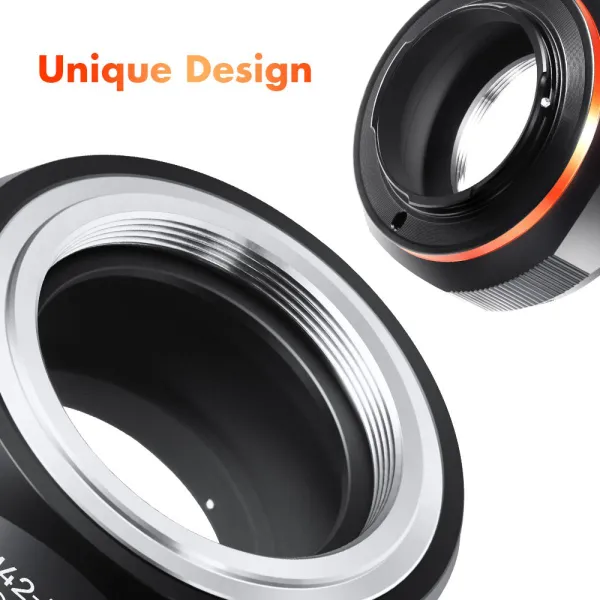 K&F Concept Vysoko presný adaptér objektívu K&F M42-M4/3 PRO (oranžový) Adaptér... 23788