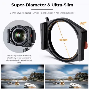K&F Concept Špičkový systém štvorcovej konzoly K&F, so vstavaným 95 mm CPL, s... 23686