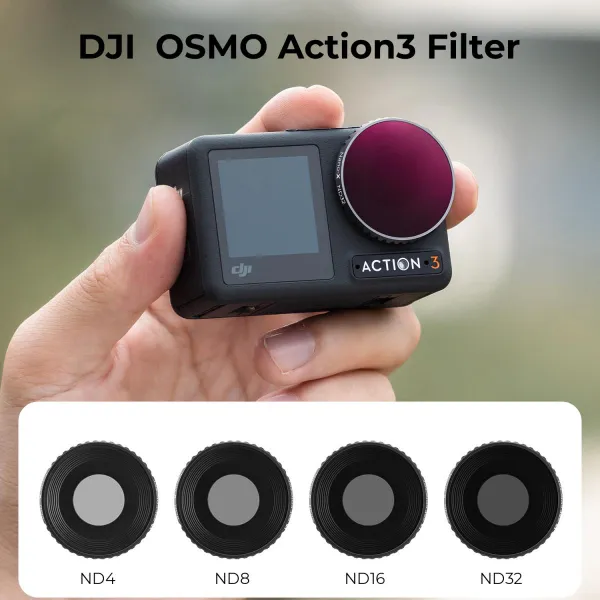 K&F Concept Sada filtrov DJI Osmo Action 3 4ks HD (ND4+ND8+ND16+ND32) 21514