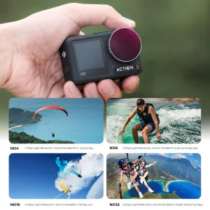 K&F Concept Sada filtrov DJI Osmo Action 3 4ks HD (ND4+ND8+ND16+ND32) 21514