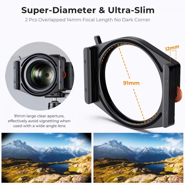 K&F Concept Špičkový systém štvorcovej konzoly K&F KF so vstavaným 95 mm CPL, Nano X... 28576