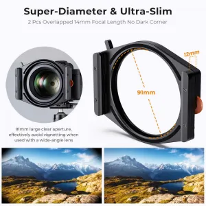 K&F Concept Špičkový systém štvorcovej konzoly K&F KF so vstavaným 95 mm CPL, Nano X... 28576