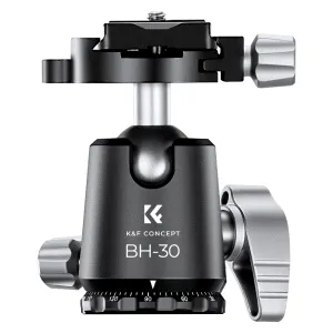 K&F Concept K&F kovová 30 mm statívová guľová hlava, hmotnosť 295 g, CNC proces s... 27788