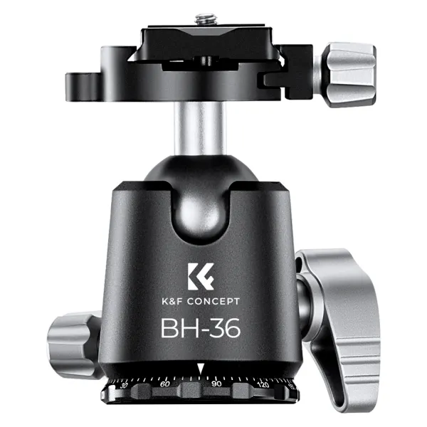 K&F Concept K&F kovová 36mm statívová guľová hlava, hmotnosť 295 g, CNC proces s... 27804