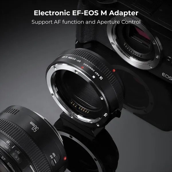 K&F Concept Elektronické automatické zaostrovanie K&F bajonet Canon EF/EF-S na EOS M s... 28341