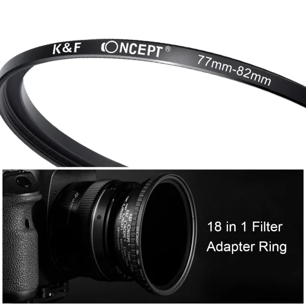 K&F Concept K&F 18-dielna sada adaptéra filtračných krúžkov, sada kovových nášľapných... 22954