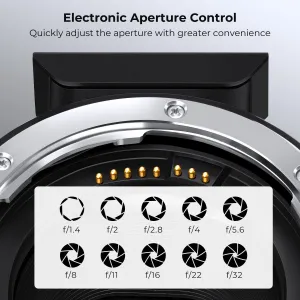 K&F Concept Elektronické automatické zaostrovanie K&F bajonet Canon EF/EF-S na EOS M s... 28341