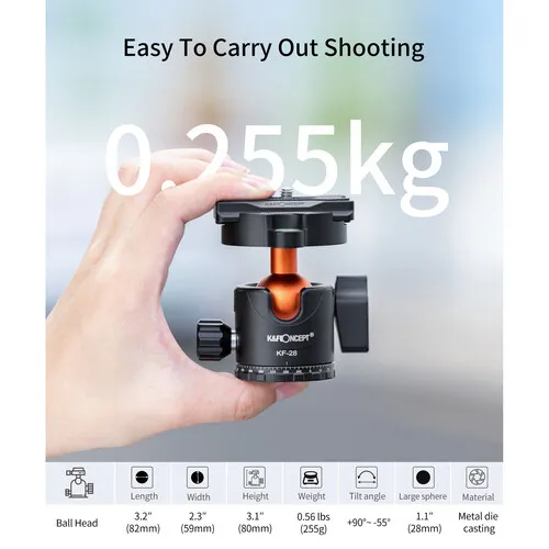 K&F Concept SA234 DSLR fotoaparát statív s guľovou hlavou KF-28 22872