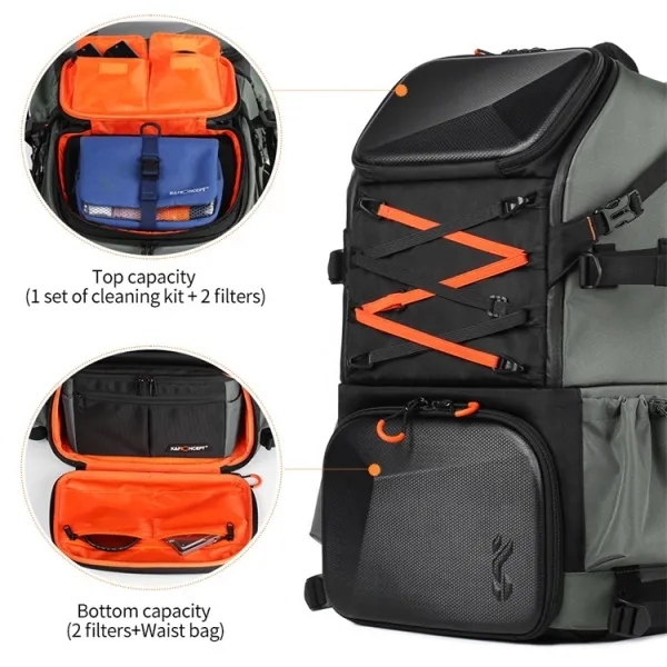 K&F Concept transportná bedrová taška na fotoaparát vodeodolná bočná taška batoh na... 17159