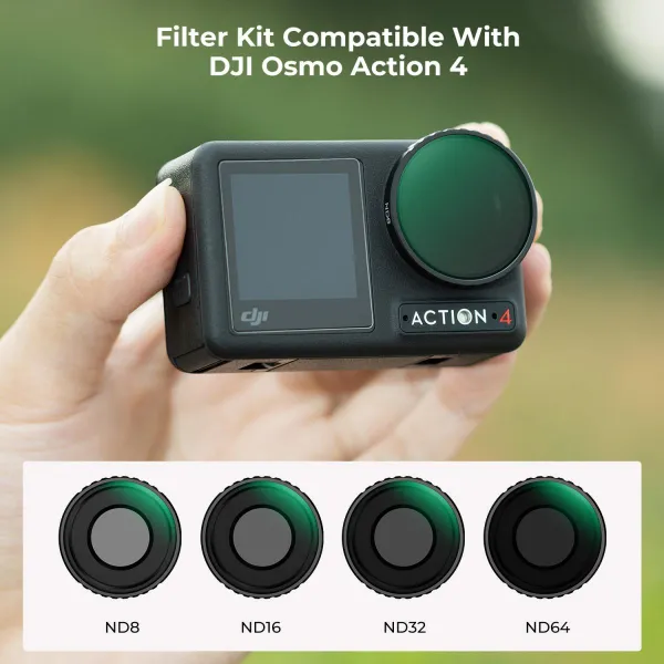K&F Concept Sada filtrov K&F DJI Osmo Action 4 ND ND8+ND16+ND32+ND64, 4 sady, optické... 30862